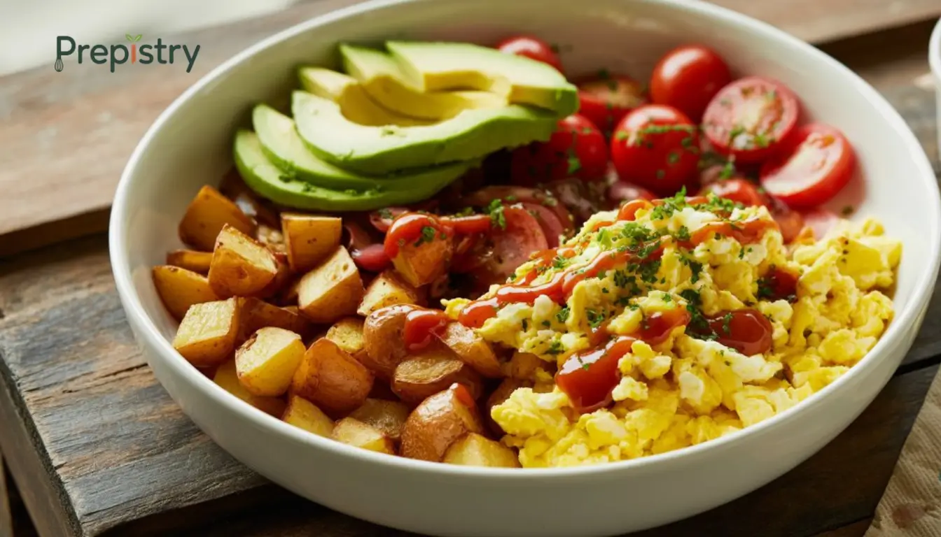 Easy American Style Breakfast Bowl 1 Easy American Style Breakfast Bowl