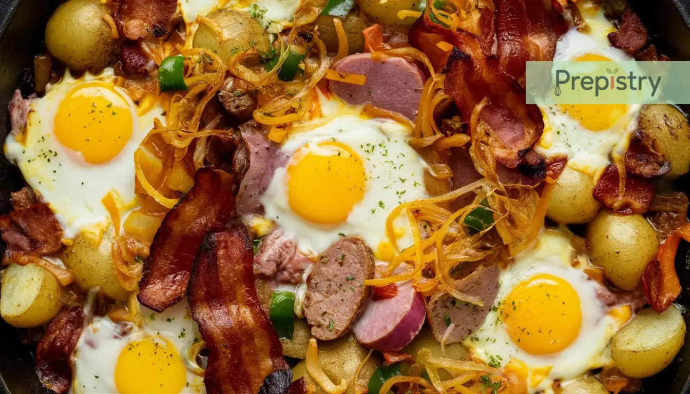 Iron Skillet Morning Meat Lover’s Breakfast