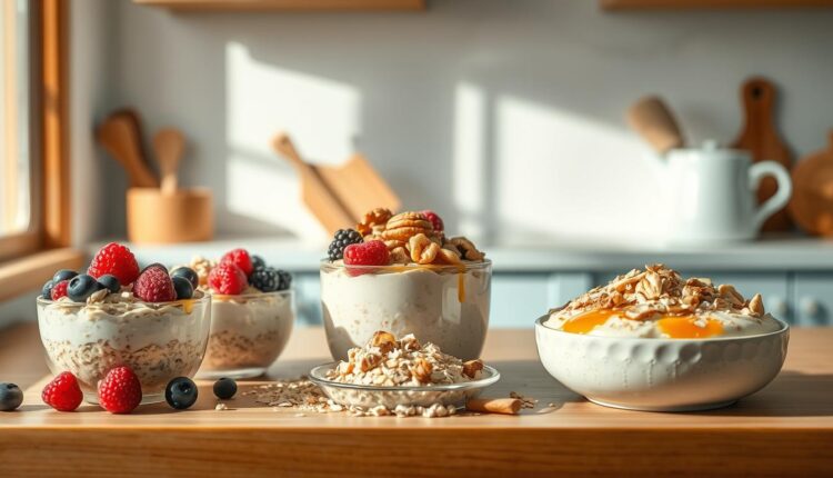 breakfast meal prep with oatmeal