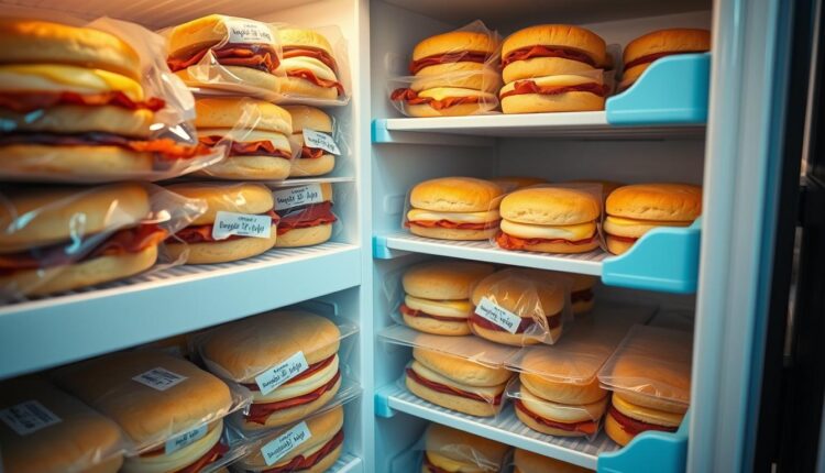 freezer breakfast sandwiches freezer organization