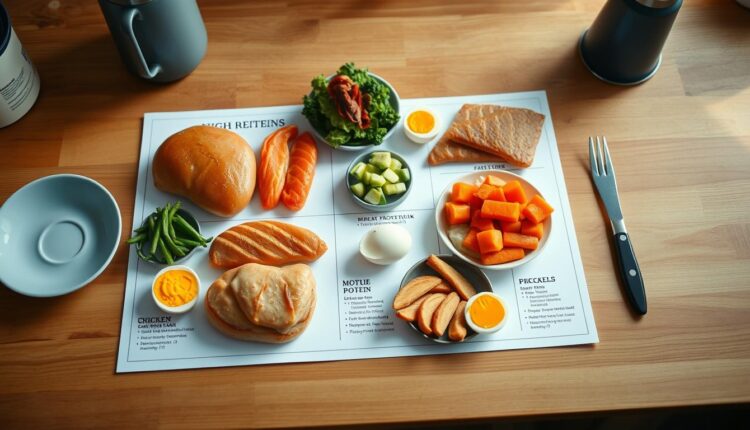 high protein lunch prep portion sizes