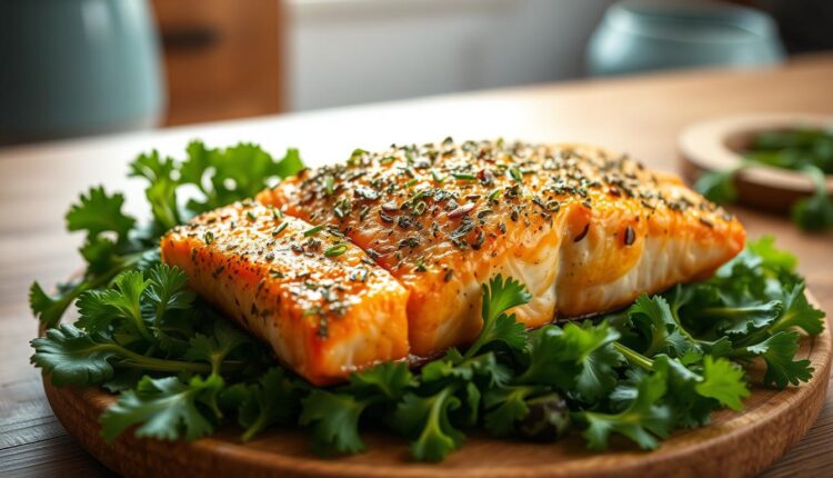 high protein lunch prep salmon