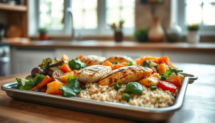 lunch meal prep sheet pan