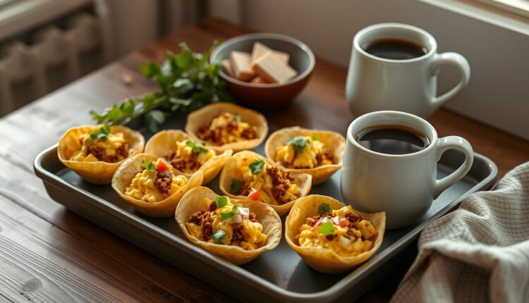 make ahead breakfast taco cups