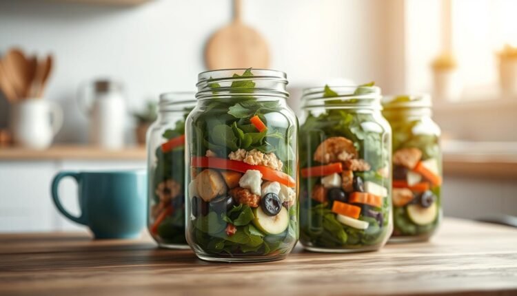 meal prep for work salad jars