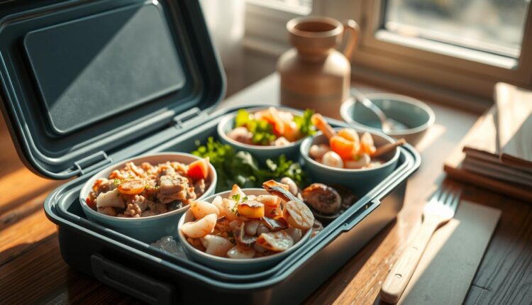 no heat lunchbox meals seafood safe