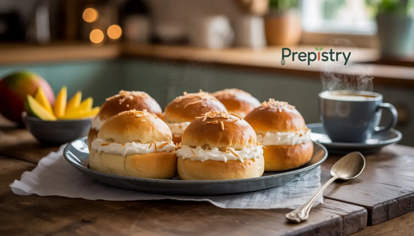 Coconut Cream Sweet Breakfast Buns 1 Coconut Cream Sweet Breakfast Buns