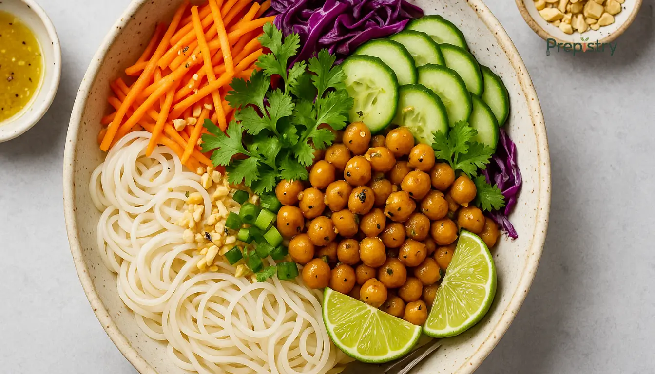 Ginger-Lime Chickpea Rice Noodle Bowls Ginger-Lime Chickpea Rice Noodle Bowls