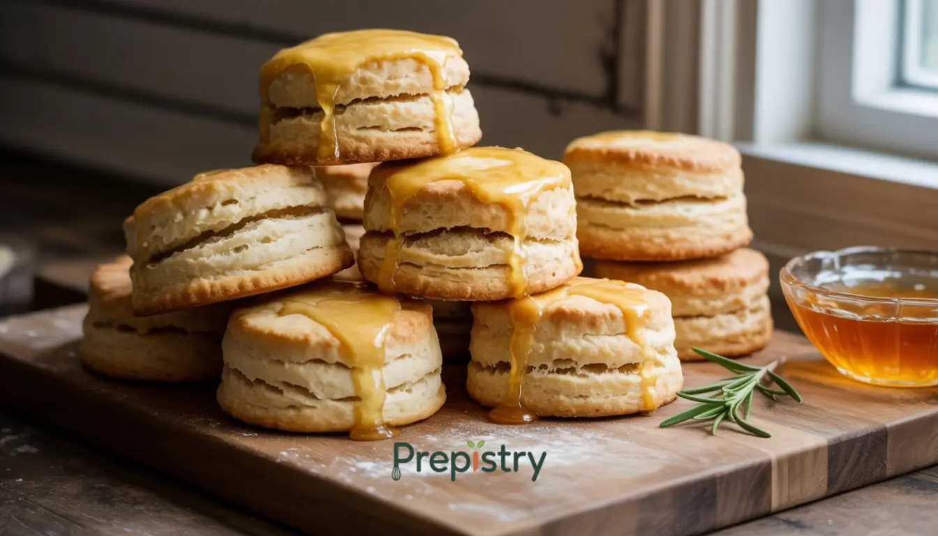 Golden Brown Honey Butter Biscuits