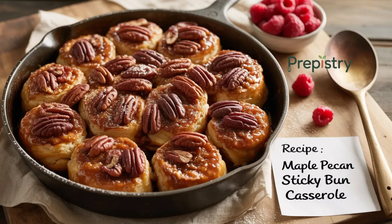 Maple Pecan Sticky Bun Casserole 1 Maple Pecan Sticky Bun Casserole