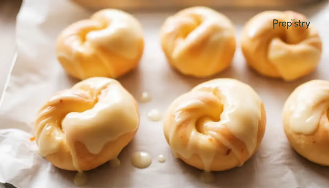 Orange Zest Sweet Breakfast Knots 2 Glazed sweet breakfast knots drizzled with icing