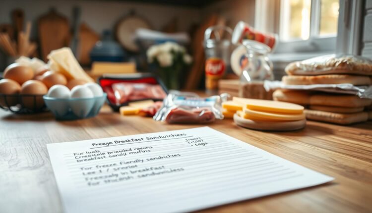 freezer breakfast sandwiches grocery list