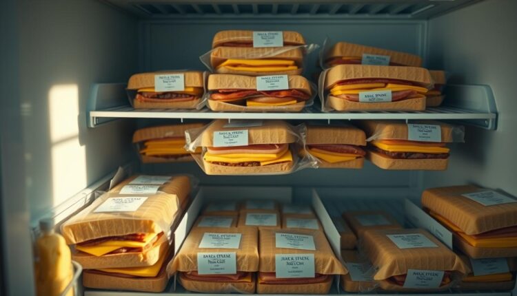 freezer breakfast sandwiches printable labels