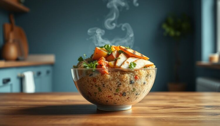 high protein lunch prep quinoa