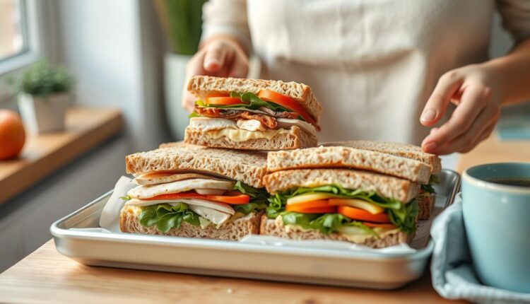 high protein lunch prep sandwiches