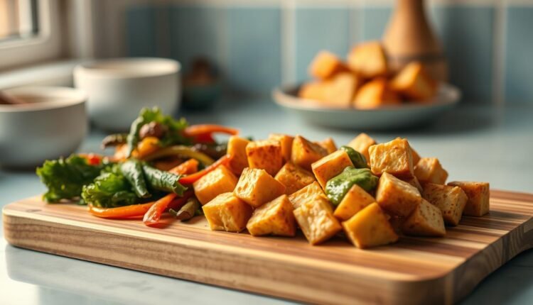 high protein lunch prep tofu