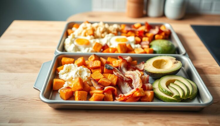 low sugar breakfast sheet pan