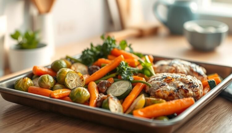 sheet pan dinner prep calorie conscious