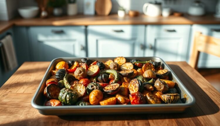 sheet pan dinner prep cooking order