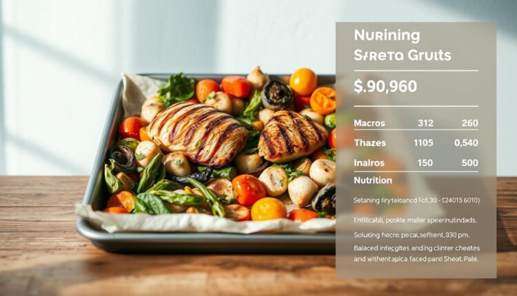 sheet pan dinner prep nutritional analysis